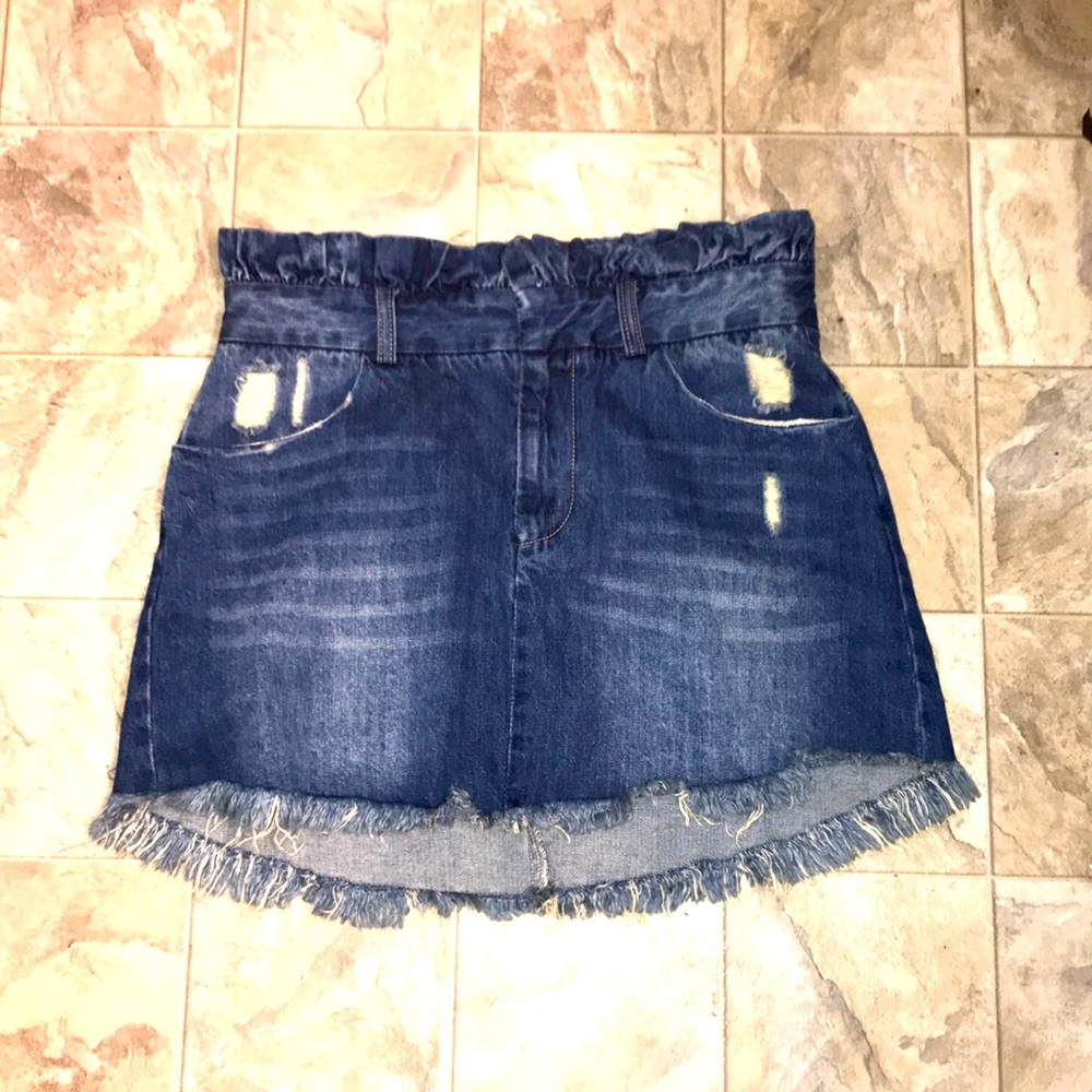 Dance & Marvel Denim Mini Skirt L
